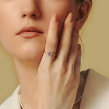 Bague Aigue Marine en Argent Plaqué Or – Bijou Sérénité - Biloria