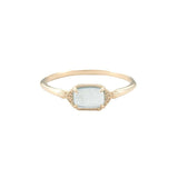 Bague Aigue Marine en Argent Plaqué Or – Bijou Sérénité - Biloria