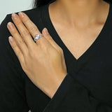 Bague Améthyste Argent 925 – Pierre Naturelle 10 mm Ajustable - Biloria