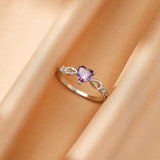 Bague Améthyste Cœur Infini – Argent Massif - Biloria
