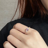 Bague Améthyste en Argent Plaqué Or pour Sérénité - Biloria