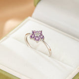 Bague Améthyste Étoile Intérieure Argent 925 - Biloria