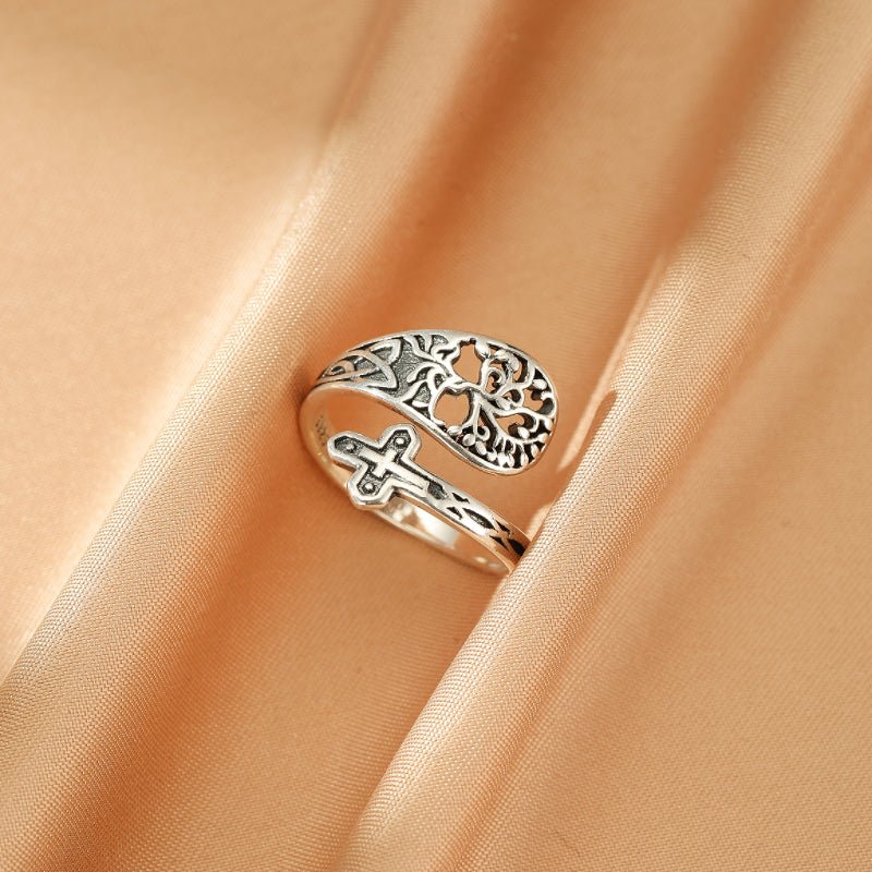 Bague Arbre de Foi en Argent 925 Ajustable - Biloria