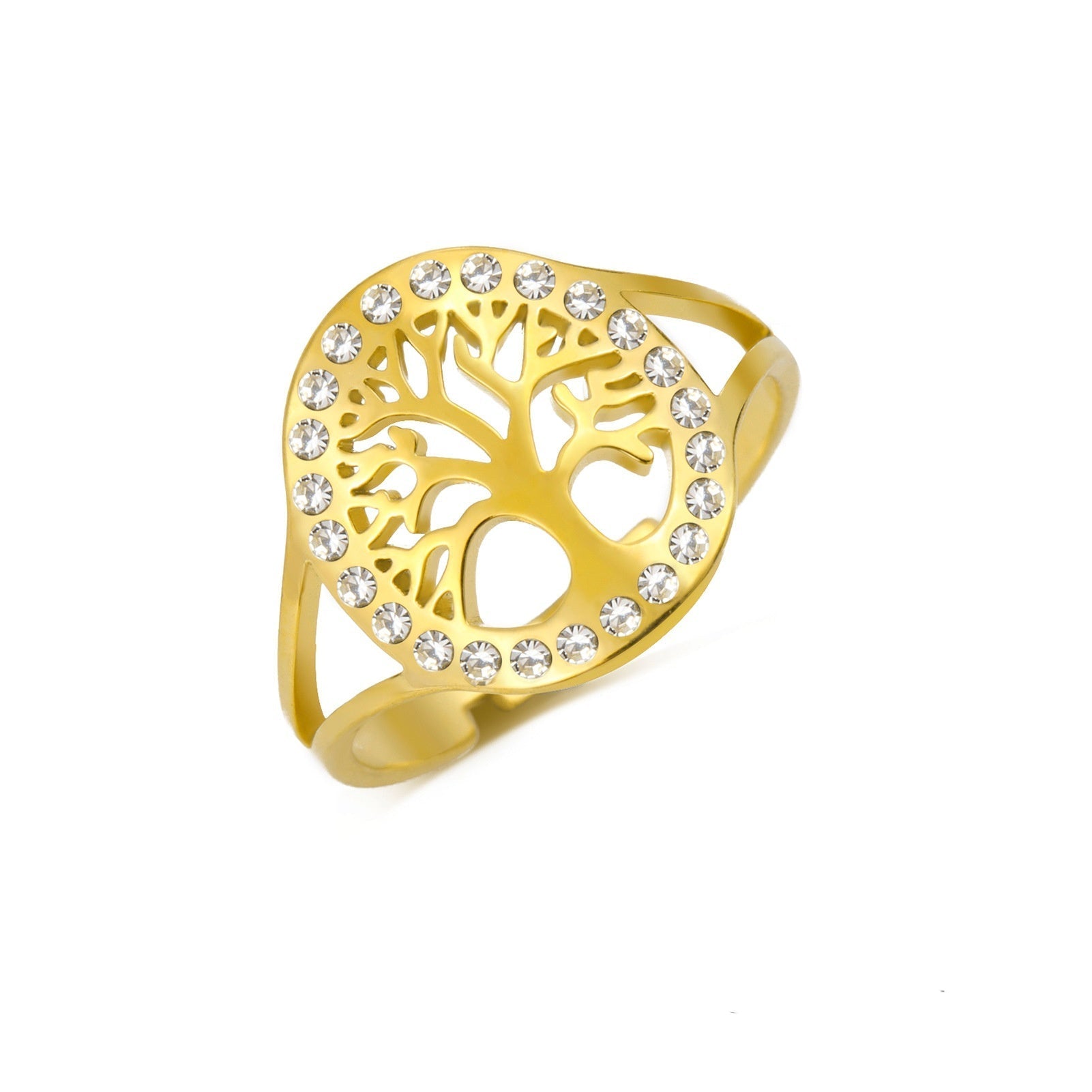 Bague Arbre de Vie Ajustable – Symbole de Nature et Lumière - Biloria