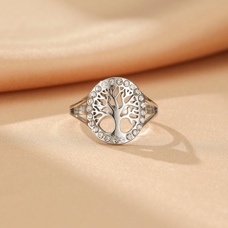 Bague Arbre de Vie Ajustable – Symbole de Nature et Lumière - Biloria
