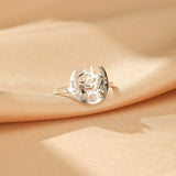 Bague Arbre de Vie Lune Ajustable Dorée - Biloria