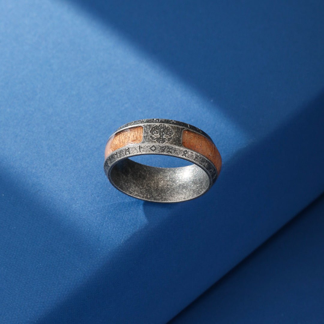 Bague Arbre de Vie Viking Acier Inoxydable | Force et Ancrage - Biloria