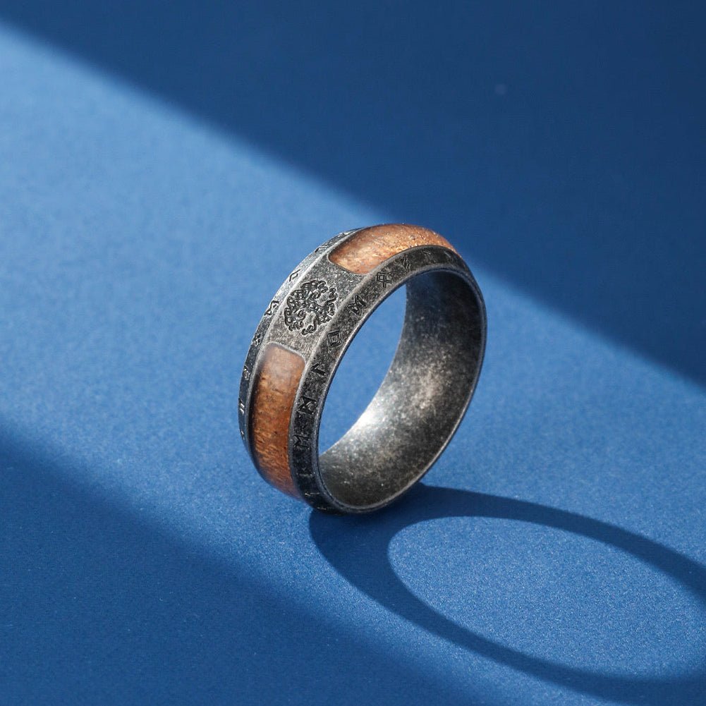 Bague Arbre de Vie Viking Acier Inoxydable | Force et Ancrage - Biloria