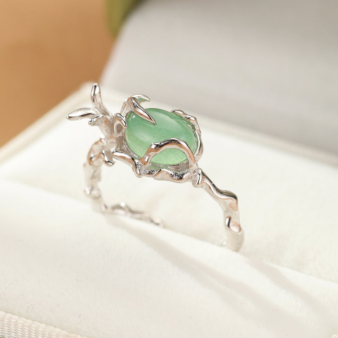 Bague Aventurine Fleur Sauvage – Bijou Argent Tendance Bureau - Biloria