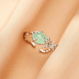 Bague Aventurine Fleur Sauvage – Bijou Argent Tendance Bureau - Biloria