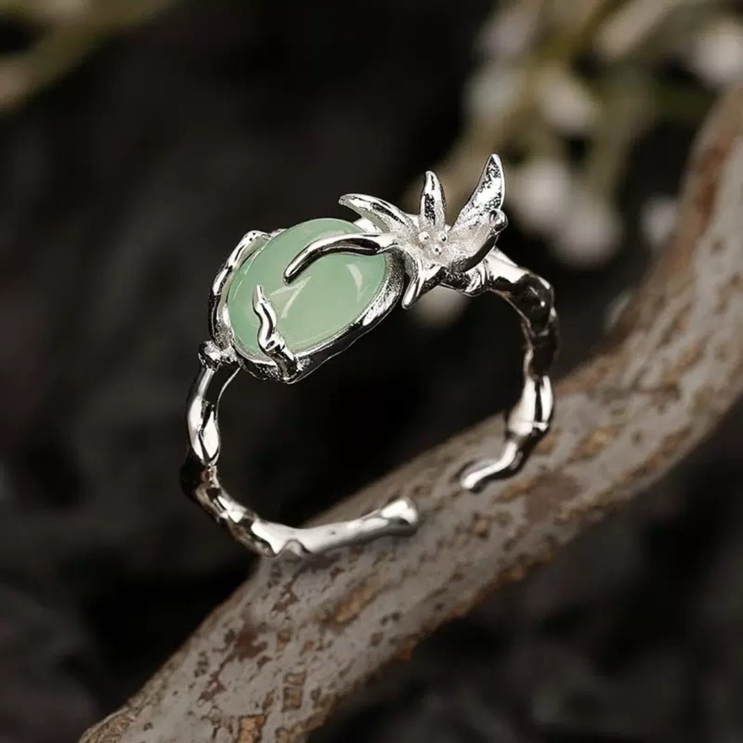 Bague Aventurine Fleur Sauvage – Bijou Argent Tendance Bureau - Biloria