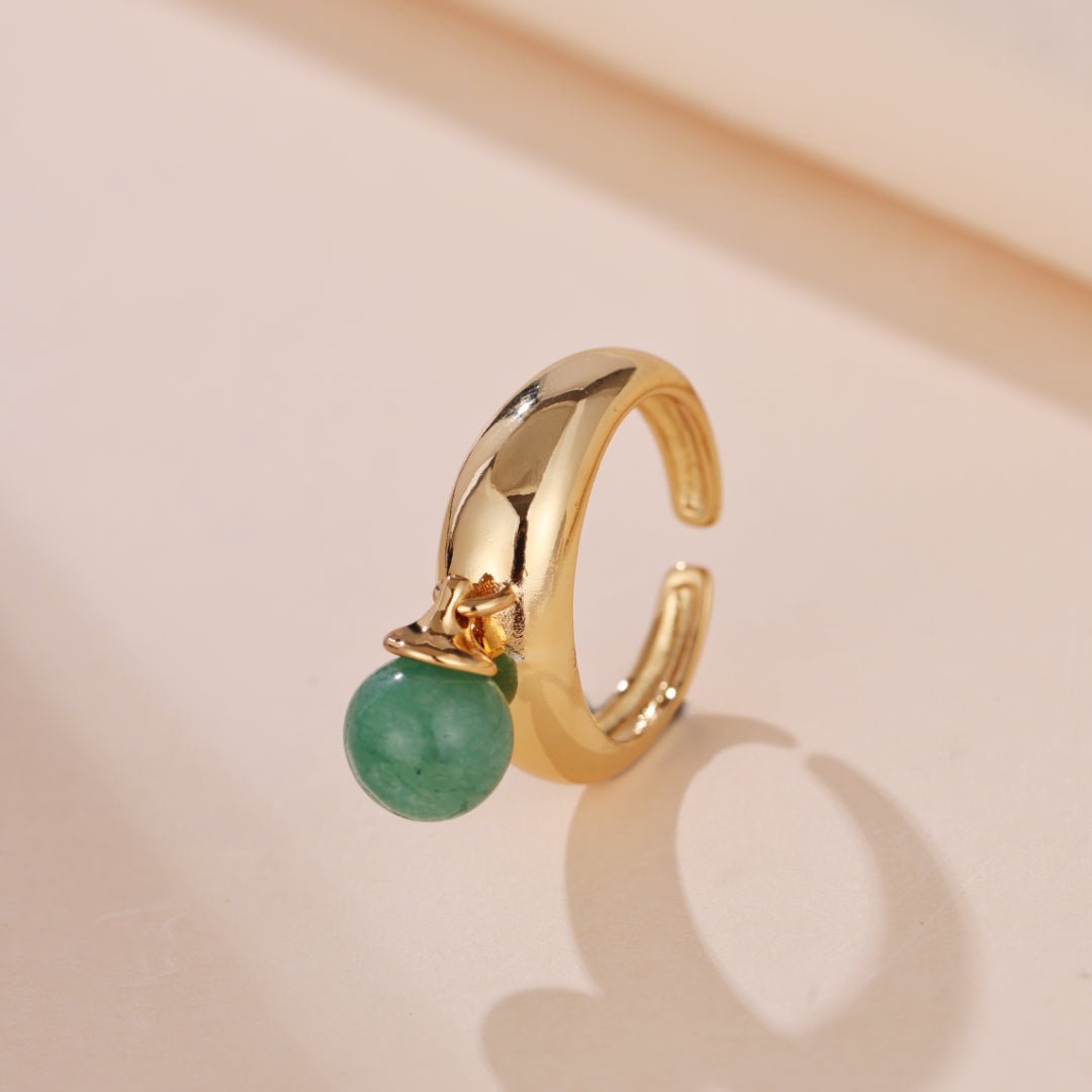 Bague Aventurine Verte – Pierre Naturelle Goutte Sérénité - Biloria