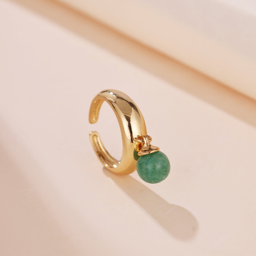 Bague Aventurine Verte – Pierre Naturelle Goutte Sérénité - Biloria