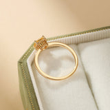 Bague Citrine Argent Plaqué Or – Vertus Énergétiques - Biloria