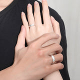 Bague Couple Argent Six Mantras Sacrés Ajustable - Biloria