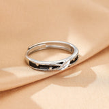 Bague Couple Fleur et Feuille Argent 925 Ajustable - Biloria