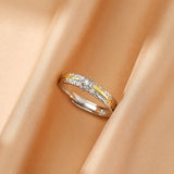 Bague couple Lune et Soleil argent S999 ajustable - Biloria