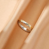 Bague couple Lune et Soleil argent S999 ajustable - Biloria