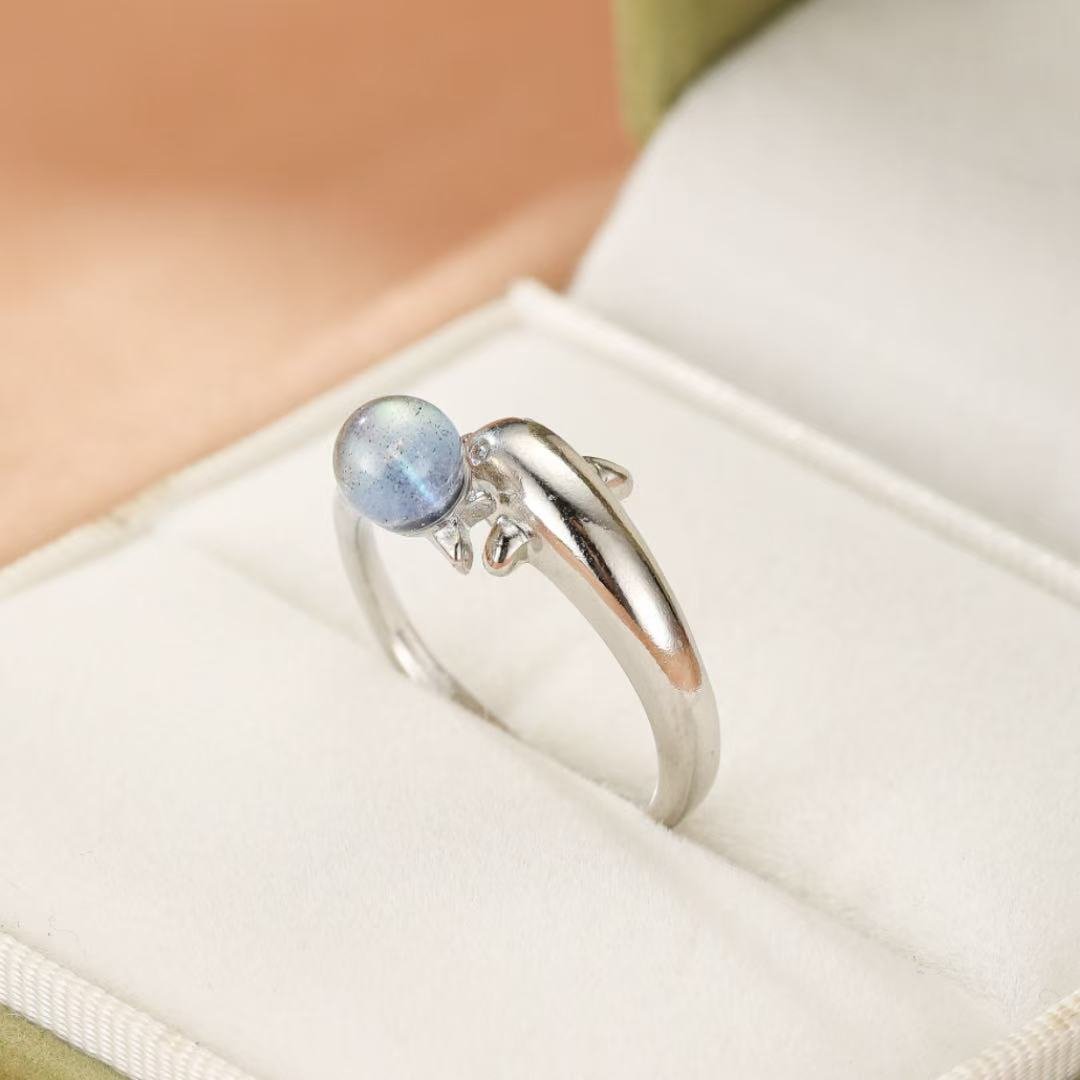 Bague Dauphin Labradorite Perle – Bijou Spirituel - Biloria