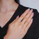 Bague Émeraude Argent 925 – Bijou Ajustable Pierre Naturelle - Biloria