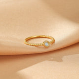 Bague Émeraude Argent Plaqué Or – Bijou Ajustable Renouveau - Biloria