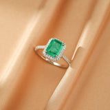Bague Émeraude Argent S925 – Bijou Harmonie et Renaissance - Biloria
