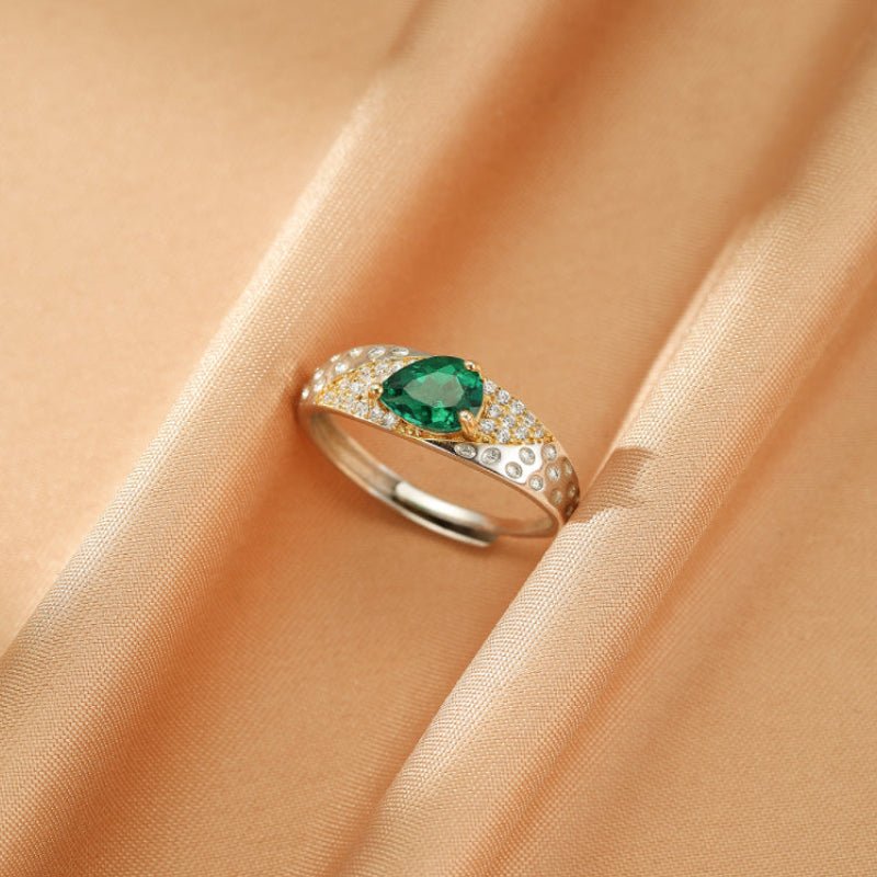 Bague Émeraude en Argent 925 – Harmonie et Élégance Féminine - Biloria