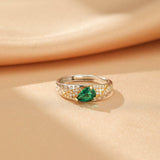 Bague Émeraude en Argent 925 – Harmonie et Élégance Féminine - Biloria