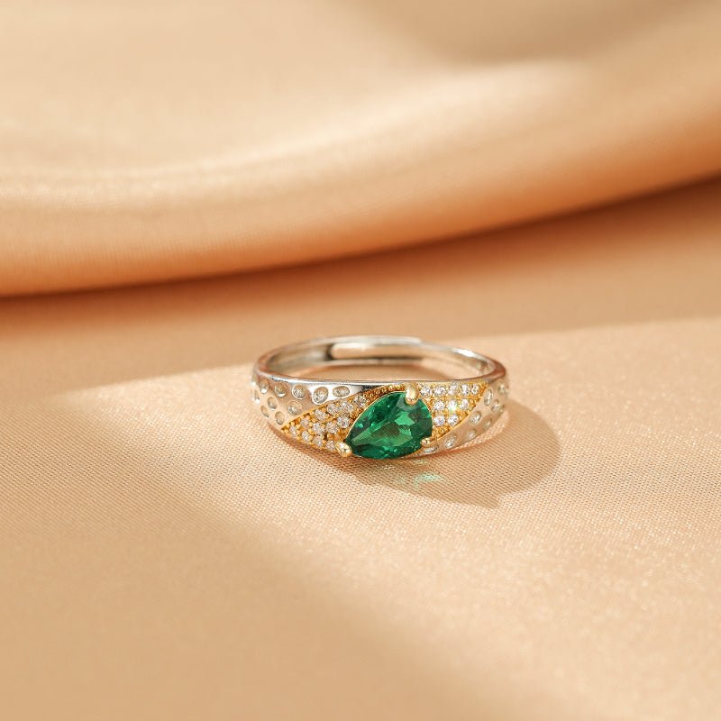 Bague Émeraude en Argent 925 – Harmonie et Élégance Féminine - Biloria