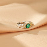 Bague Émeraude en Argent 925 – Harmonie et Élégance Féminine - Biloria