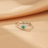 Bague Émeraude Harmonie Verte – Argent S925 - Biloria