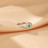 Bague Émeraude Harmonie Verte – Argent S925 - Biloria