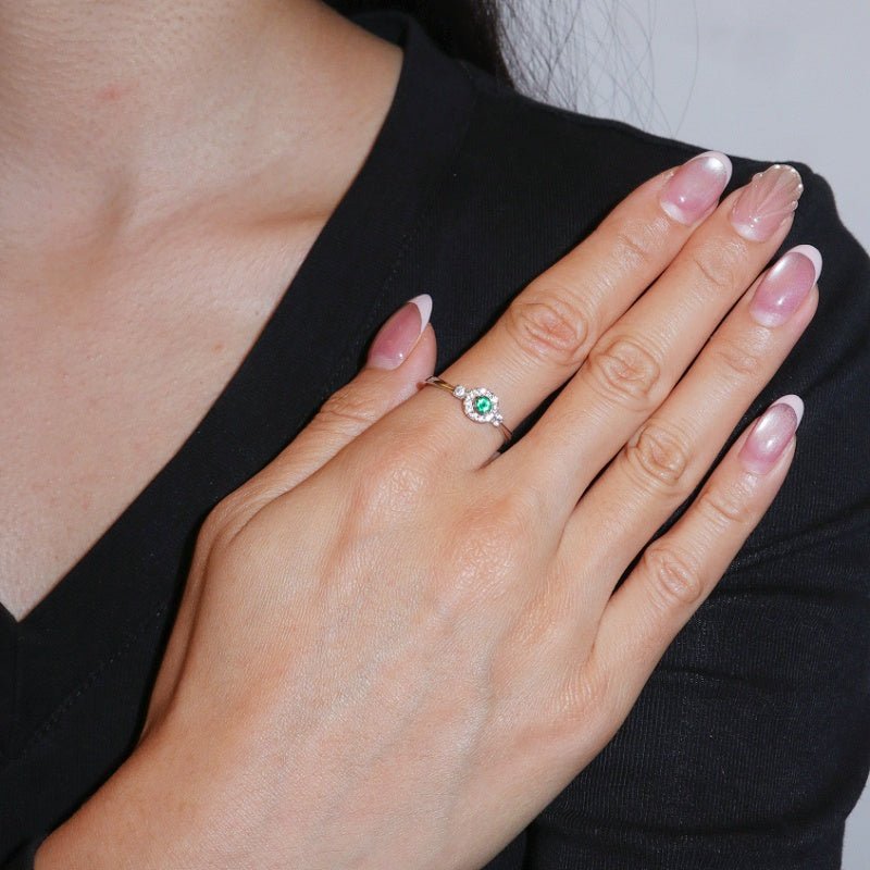 Bague Émeraude Harmonie Verte – Argent S925 - Biloria