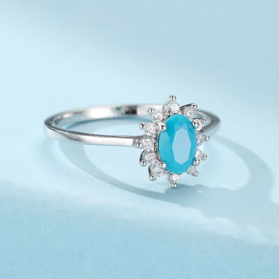 Bague en Argent 925 avec Turquoise Ovale – Bijou de Sérénité - Biloria