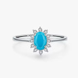 Bague en Argent 925 avec Turquoise Ovale – Bijou de Sérénité - Biloria