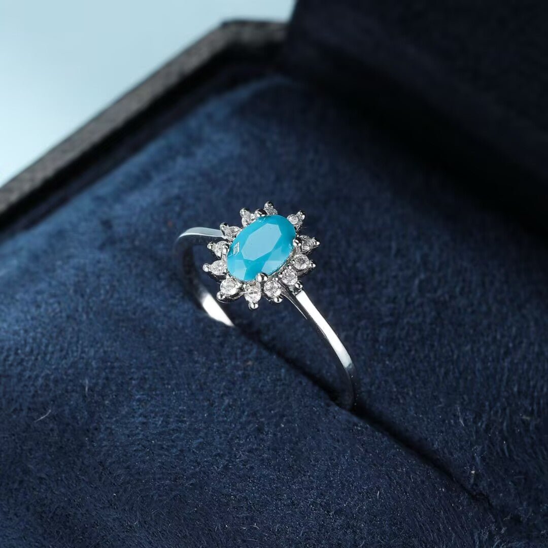 Bague en Argent 925 avec Turquoise Ovale – Bijou de Sérénité - Biloria