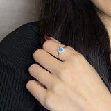 Bague en Argent 925 avec Turquoise Ovale – Bijou de Sérénité - Biloria