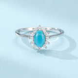 Bague en Argent 925 avec Turquoise Ovale – Bijou de Sérénité - Biloria