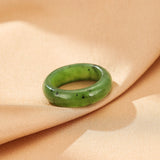 Bague en jade vert | Pierre naturelle de Russie | Feng Shui protecteur - Biloria