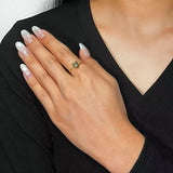 Bague en labradorite et argent plaqué or 14K – protection et intuition - Biloria
