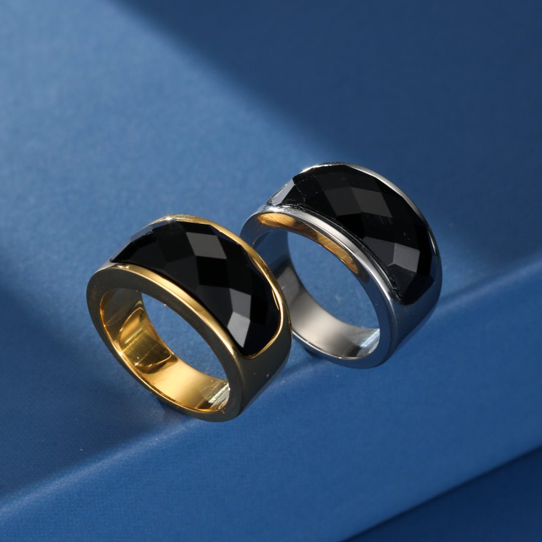 Bague en Obsidienne pour Homme – Protection et Force Intérieure - Biloria