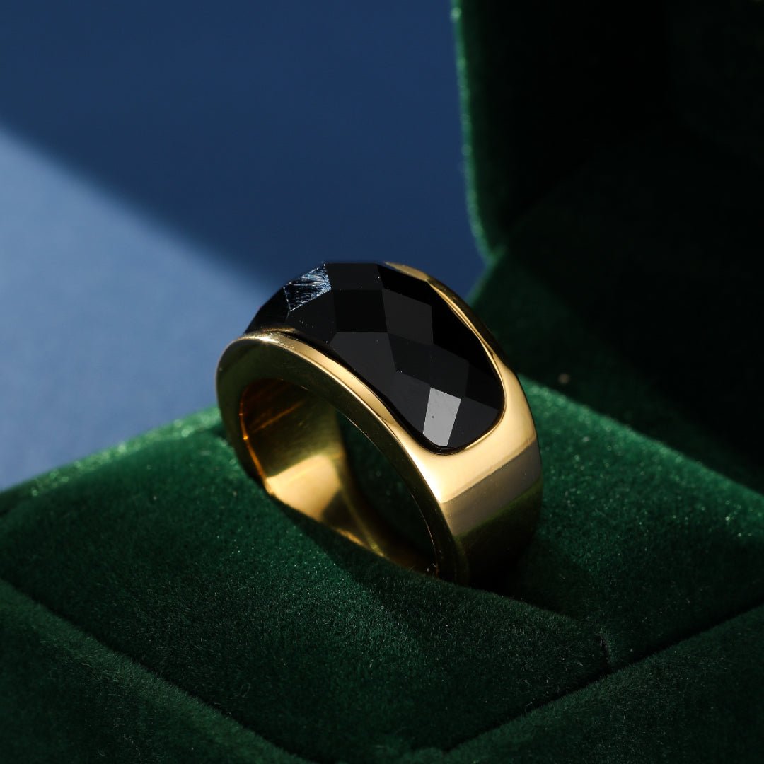 Bague en Obsidienne pour Homme – Protection et Force Intérieure - Biloria