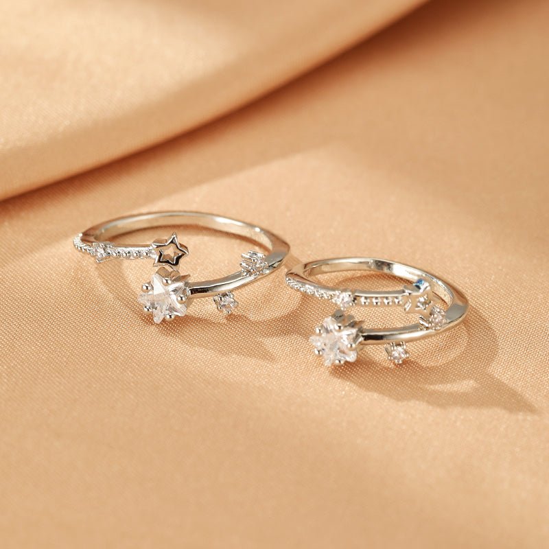 Bague Enfant Étoile Ajustable Argent S925 – Bijou Mère Fille - Biloria