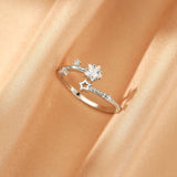 Bague Enfant Étoile Ajustable Argent S925 – Bijou Mère Fille - Biloria