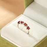 Bague Grenat Argent Cœur des Brumes – Pierre d'Énergie - Biloria