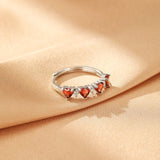 Bague Grenat Argent Cœur des Brumes – Pierre d'Énergie - Biloria