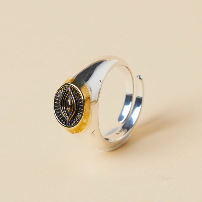 Bague Homme avec Œil Maléfique en Argent 925 | Protection - Biloria