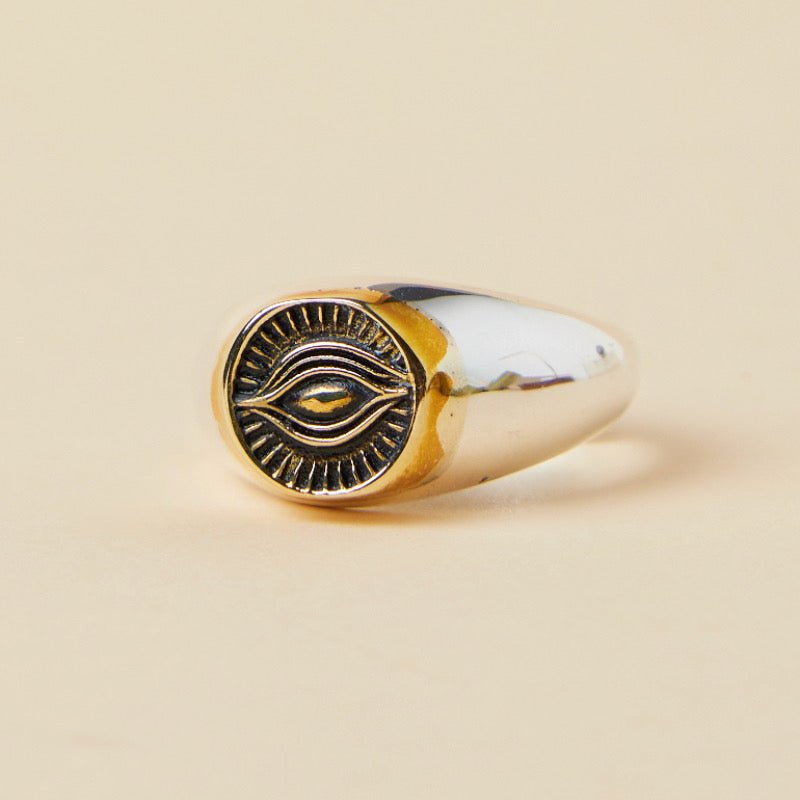 Bague Homme avec Œil Maléfique en Argent 925 | Protection - Biloria