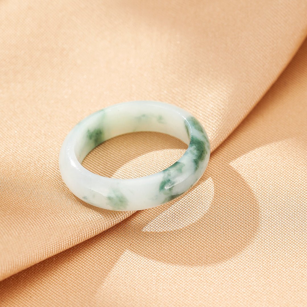 Bague Jadéite Naturelle Vert Clair – Pierre de Sérénité Birmanie - Biloria