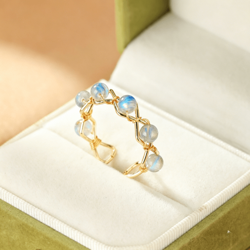 Bague Labradorite Ajustable pour la Méditation - Biloria